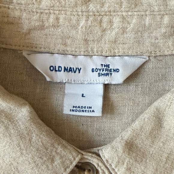 Old Navy Linen Blend Button Up Shirt - Picture 6 of 7